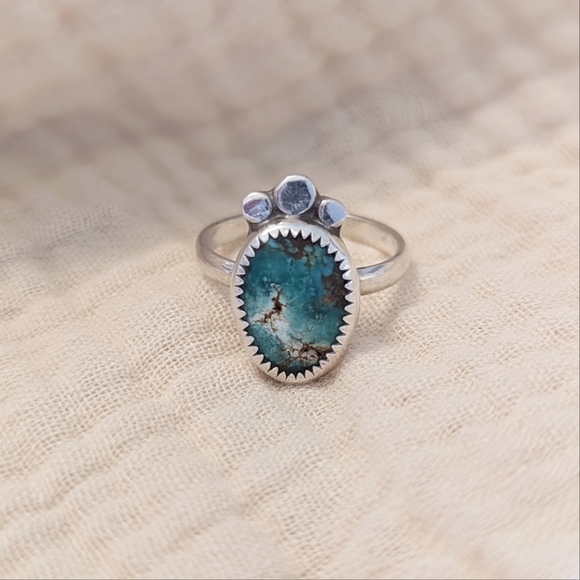 Gorgeous Fox Turquoise and Sterling Ring - Picture 2 of 3